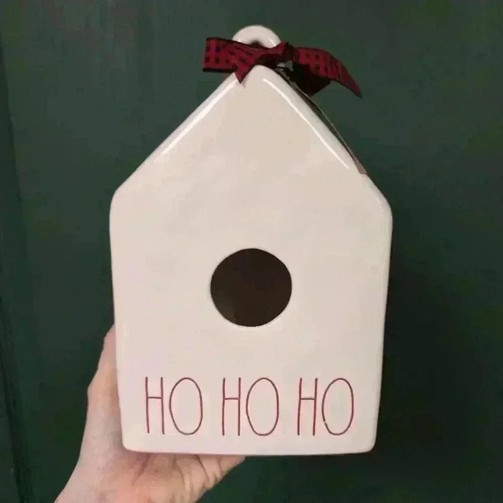 Rae Dunn ho ho ho Christmas birdhouse